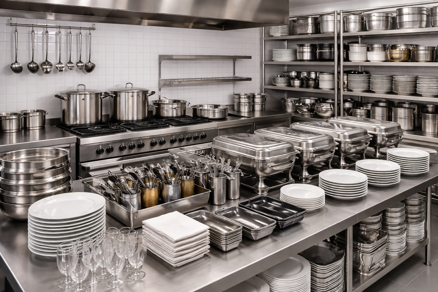 Kitchen and catering supplies for food service operations